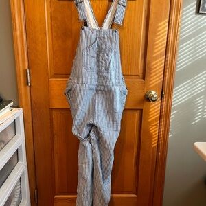 Faherty Blue and White Striped Jumpsuit